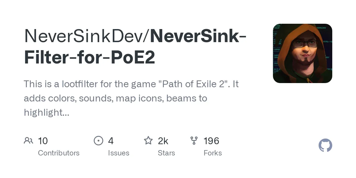 Neversink filter loot filter path of exile 2